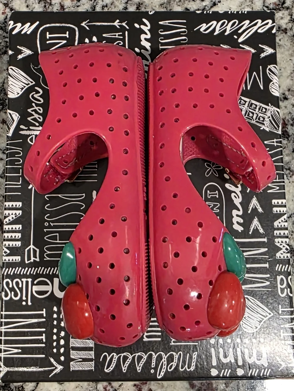 Mini Melissa Furadinha III Cherry Mary Janes - Size 6 - EUC